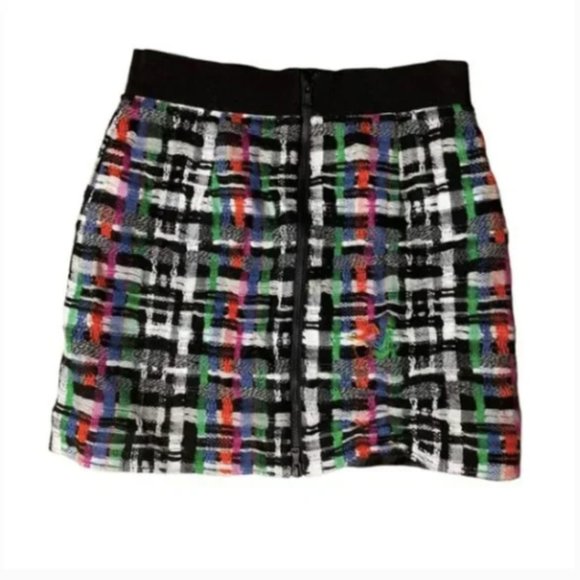 Milly Zip Back Tweed Wool Skirt Size 10 - Picture 7 of 7